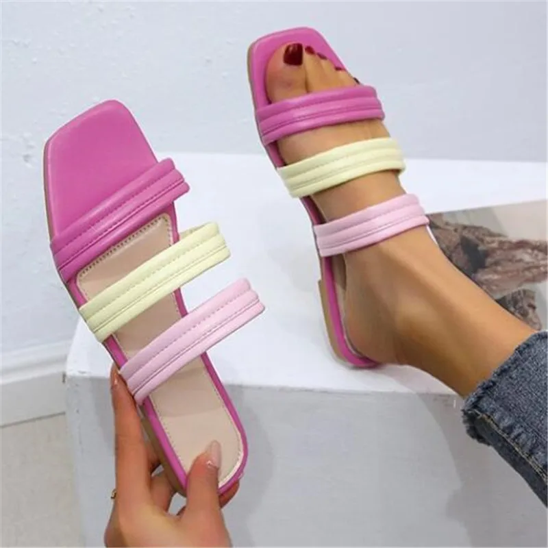 

Large size 43 Summer Women's slippers Fashion Casual Comfortable Sandals Flat Open Women's Beach Sandals Women Shoes