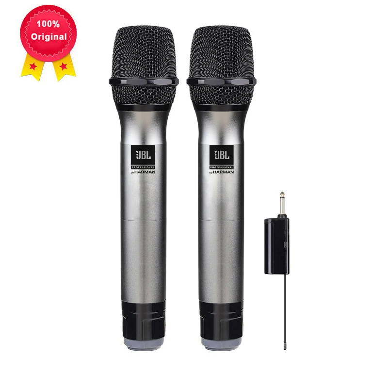 

For JBL One To Two Wireless Microphone Handheld Outdoor Singing Professional Dynamic Metal Body KTV FM Home Karaoke Wedding Host