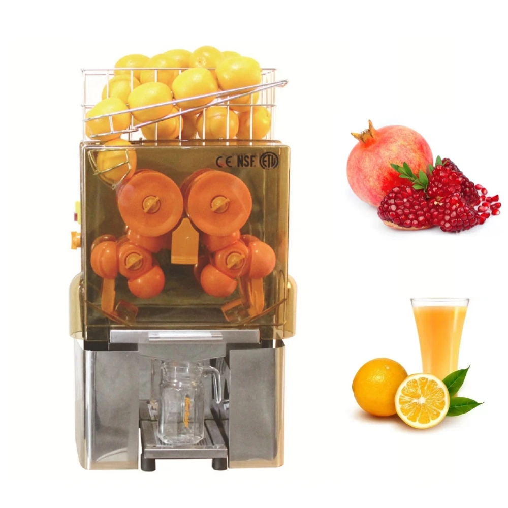 Mvckyi Commercial Orange Juicer Machines 110V Automatic Slow Masticating Juice Extractor with Stainless Steel Filter Box,