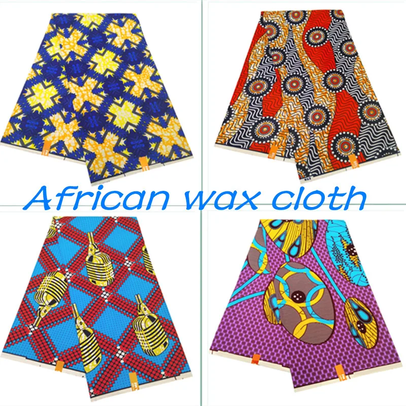 

Free shipping african wax print ankara fabric 6 yards New design DIY polyester african dresses for women material fabric Cloth