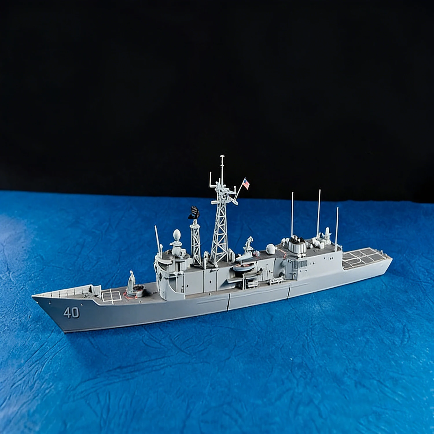 Фото 1/700 Моделирование Oliver Hazard Перри-класса Frigate Модель 20 см Богатая деталь Корабли Статическая модель Корабль Игрушечный орнамент Модель военного корабля №3
