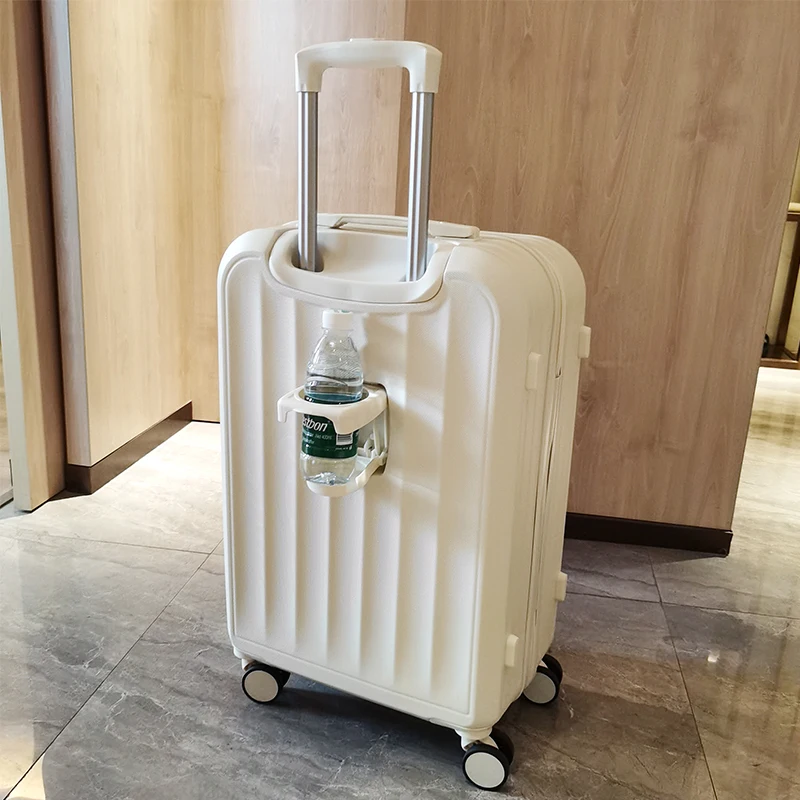 Travel Suitcase trolley luggage set ABS+PC Women cabin cosmetic luggage rolling luggage set Cup holders lightweight luggage