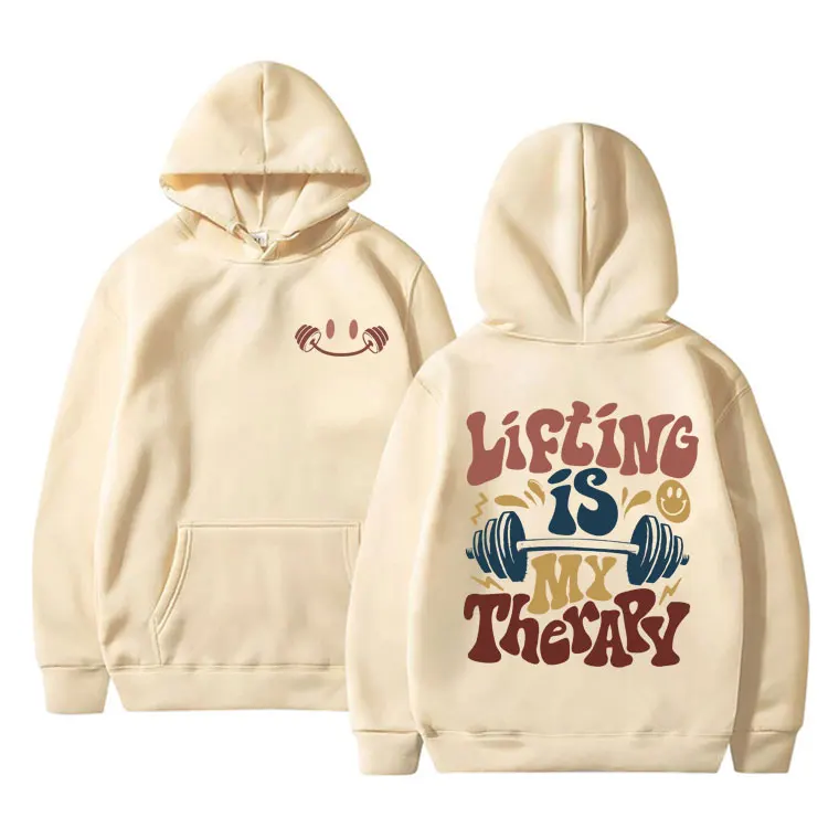 Lifting Is My Therary Gym Fitness Pump Cover Hoodie Men Women Cotton Oversized Streetwear Male Art Aesthetic Pullover Hoodies
