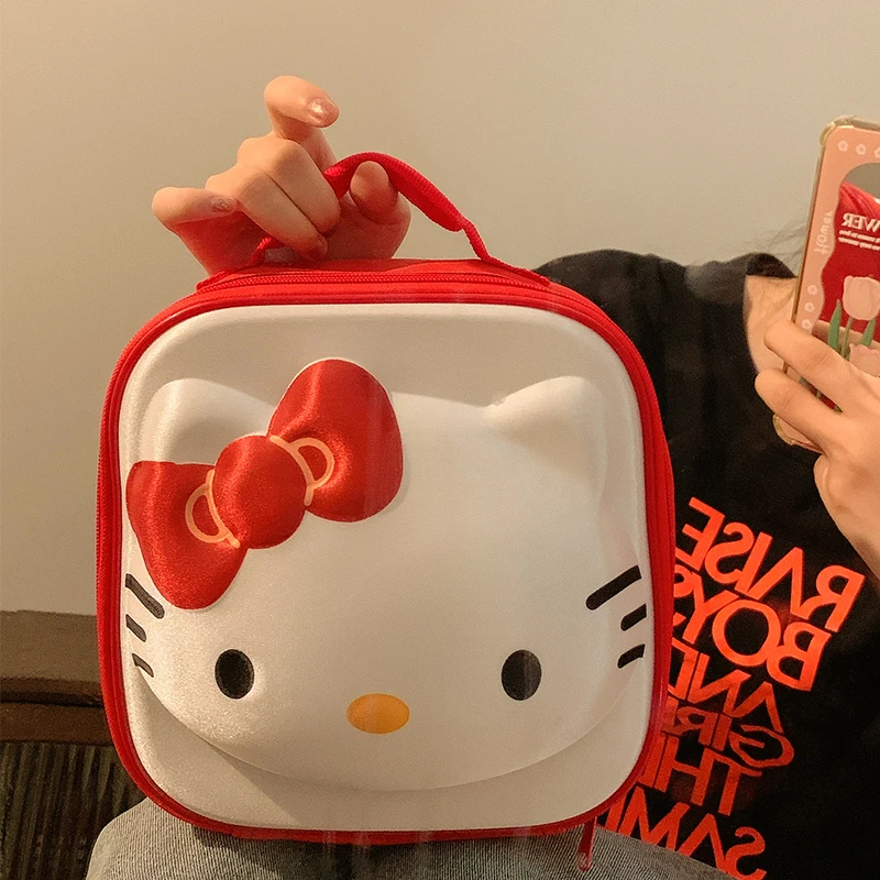 

Женская сумка Kawaii плюшевая Cinnamoroll Melody Kuromi Hello Kitty косметичка аниме мягкий рюкзак для девочек детский подарок