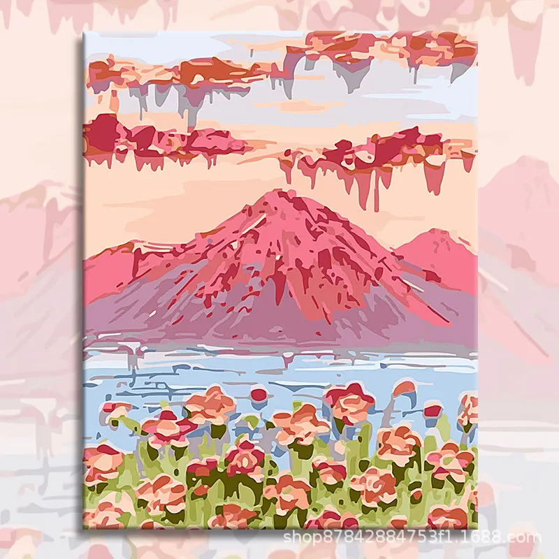 

20478Ann-Tulip diy digital oil painting oil painting acrylic flower painting explosion hand-filled landscape painting