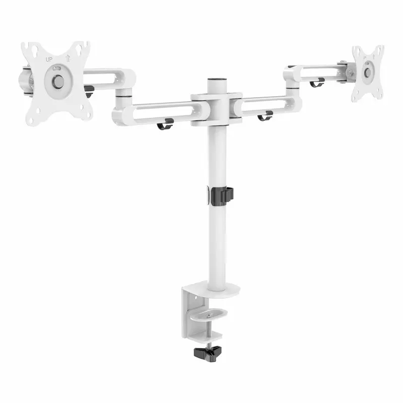 

Высококачественная Регулируемая подставка для дома и офиса, высококачественный белый двойной монитор с экраном, настольное крепление, подставка для дома и офиса, регулируемая и Полиэтиленовая