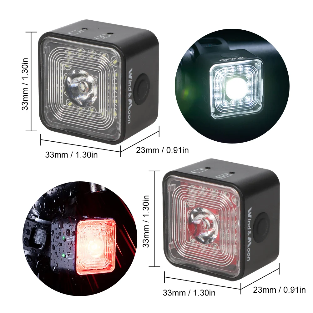 Велосипедный умный тормозной фонарь с датчиком яркости лм задние/передние