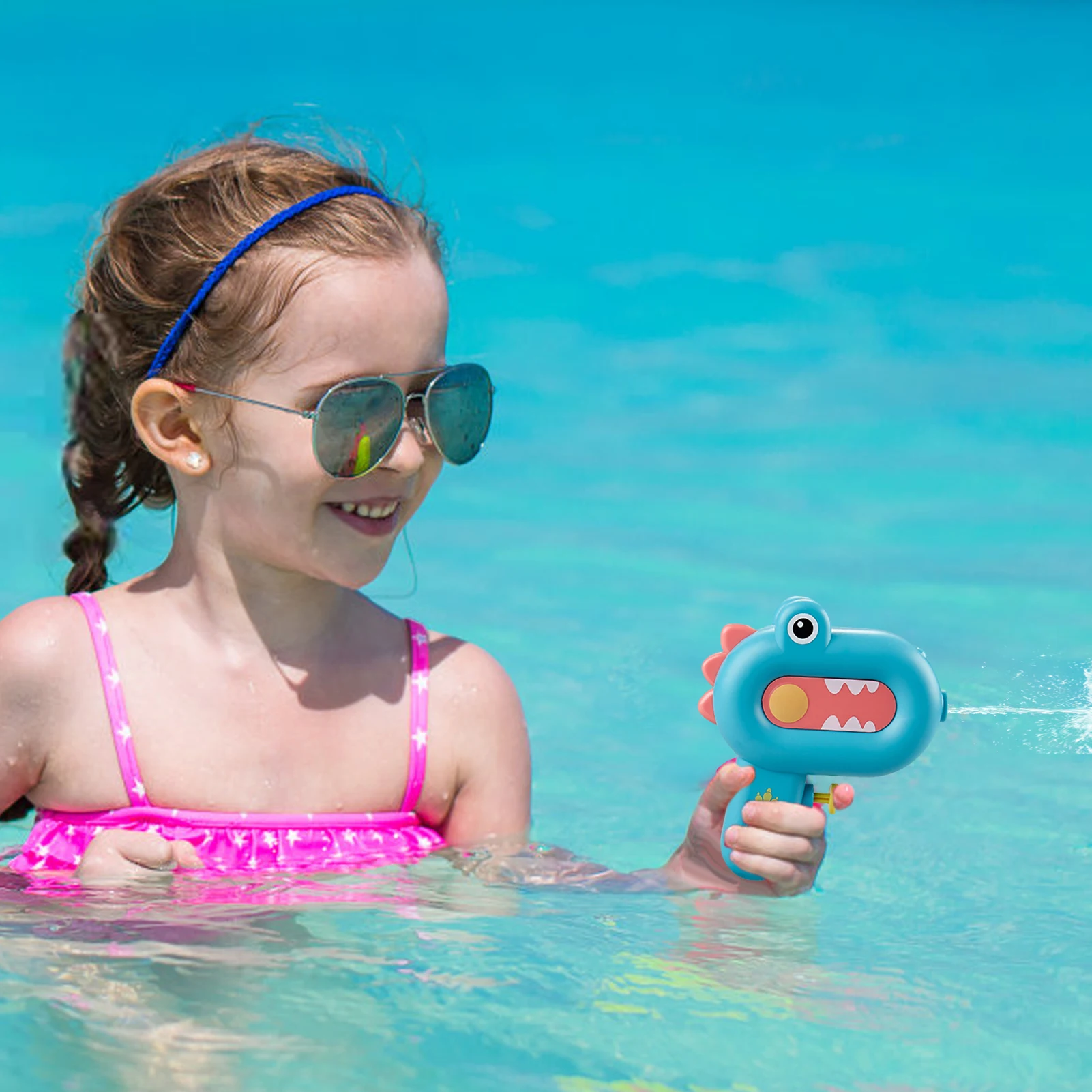 Children's Water Guns Toy Cartoon Dinosaur Squirt Toy Small Water Guns Baby Bathroom Bathing Outdoor Water Toy