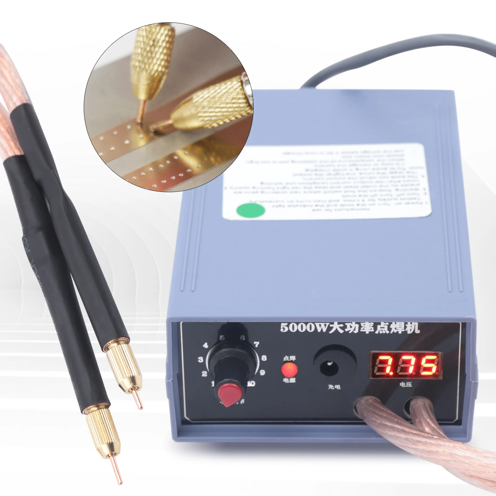 

Spot Welder 18650 Battery 5000W Current Adjustable Welder for 18650 Battery Spot Set