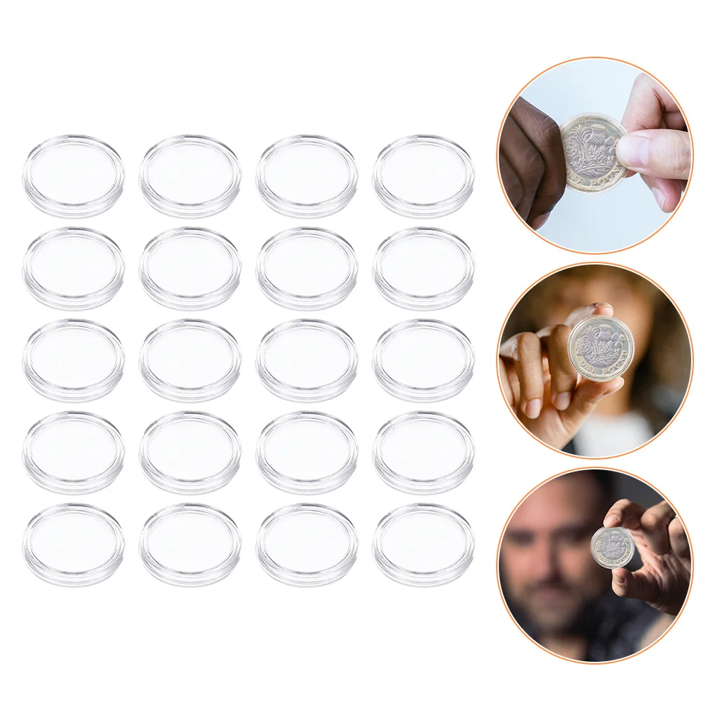 

Coin Box Storage Display Case Supplies Holder Collecting Protectors Collection Bead Mini Plastic Transparent Stand Container