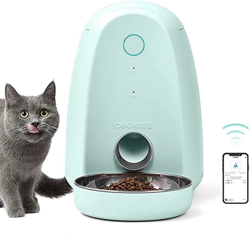 

Smart Feed Automatic Cat Feeder, Wi-Fi Pet Feeder for Cat and Small Dog, Smartphone App for iOS and Android Auto Food Dispenser