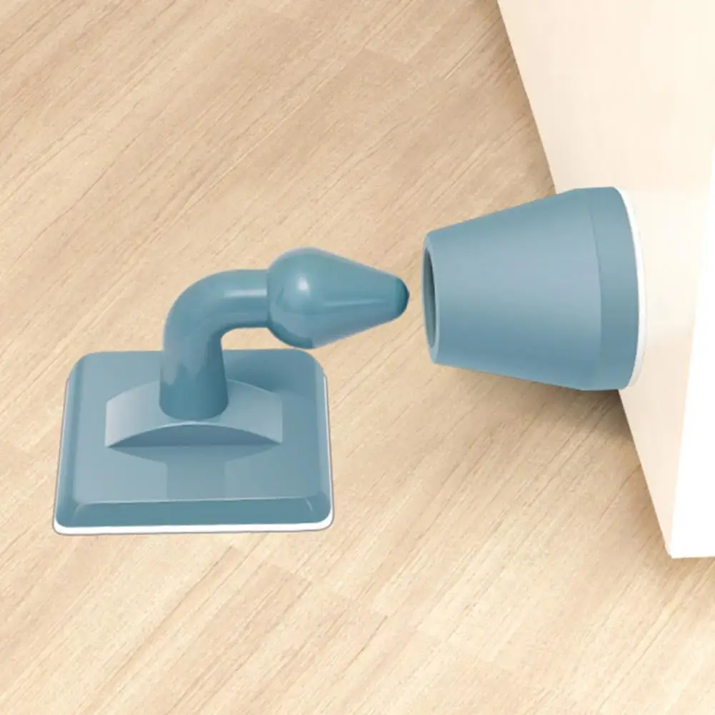 

Silent Nail-free Door Stopper Non-perforated Silicone Door Stop Touch Toilet Wall Suction Door Stopper Anti-collision Door Frame