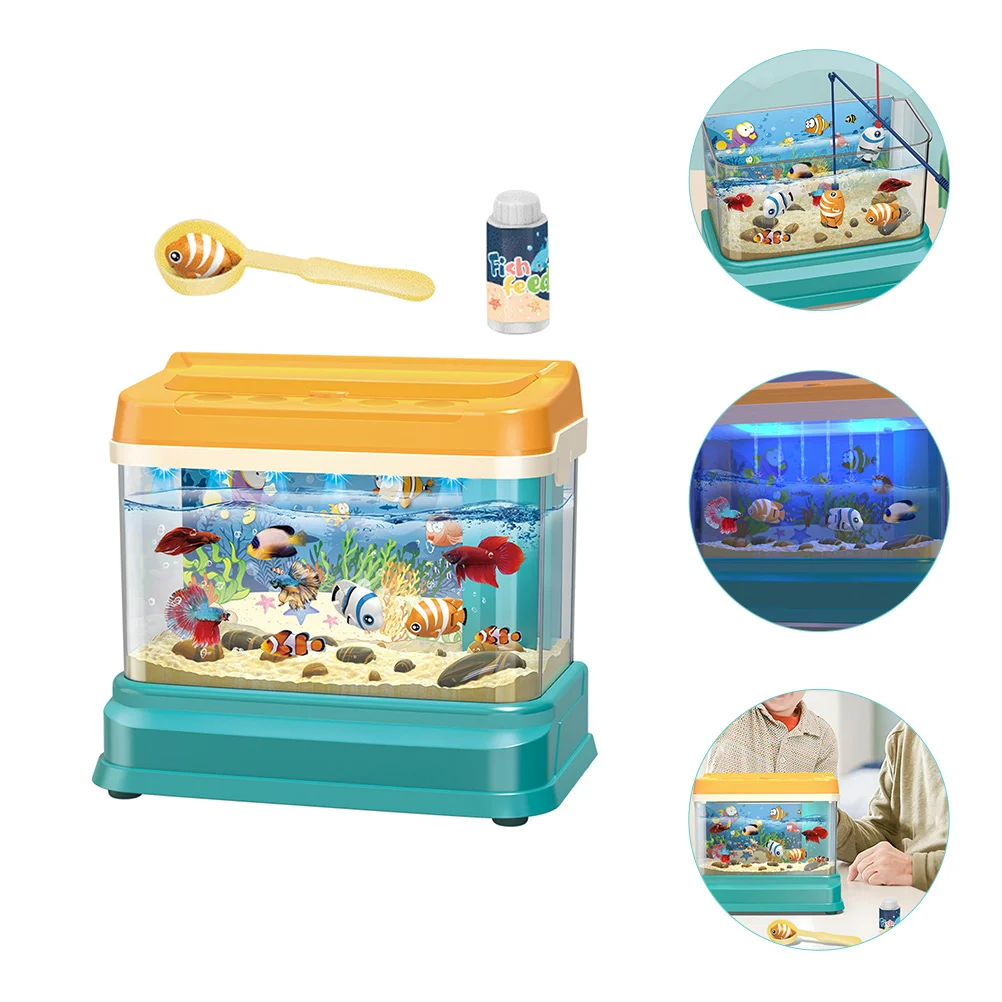 

Aquarium Fish Toys Tank Fishing Artificial Lampfake Game Electric Magnetic Catching Led Mini Light Decoration Simulation