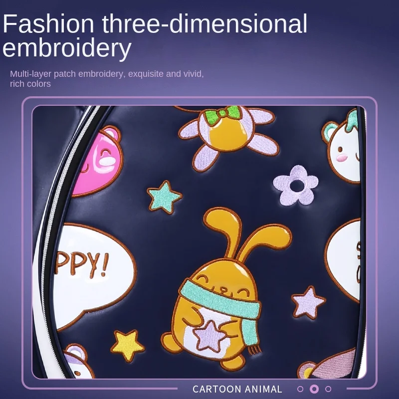 PGM Golf Women Standard Bag Lady Waterproof Microfiber TPU Real Leather Can Hold 13-14pcs Clubs Fashion Cute 3D Embroidery QB104