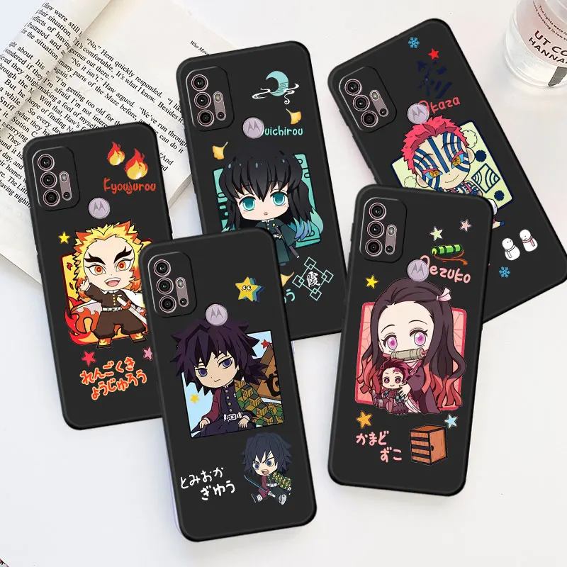 Японский милый мягкий чехол для Motorola Moto Edge 30 Fusion G60 G8 Power 20Pro 30Neo G30 G22 G72 G9 G50 черный чехол