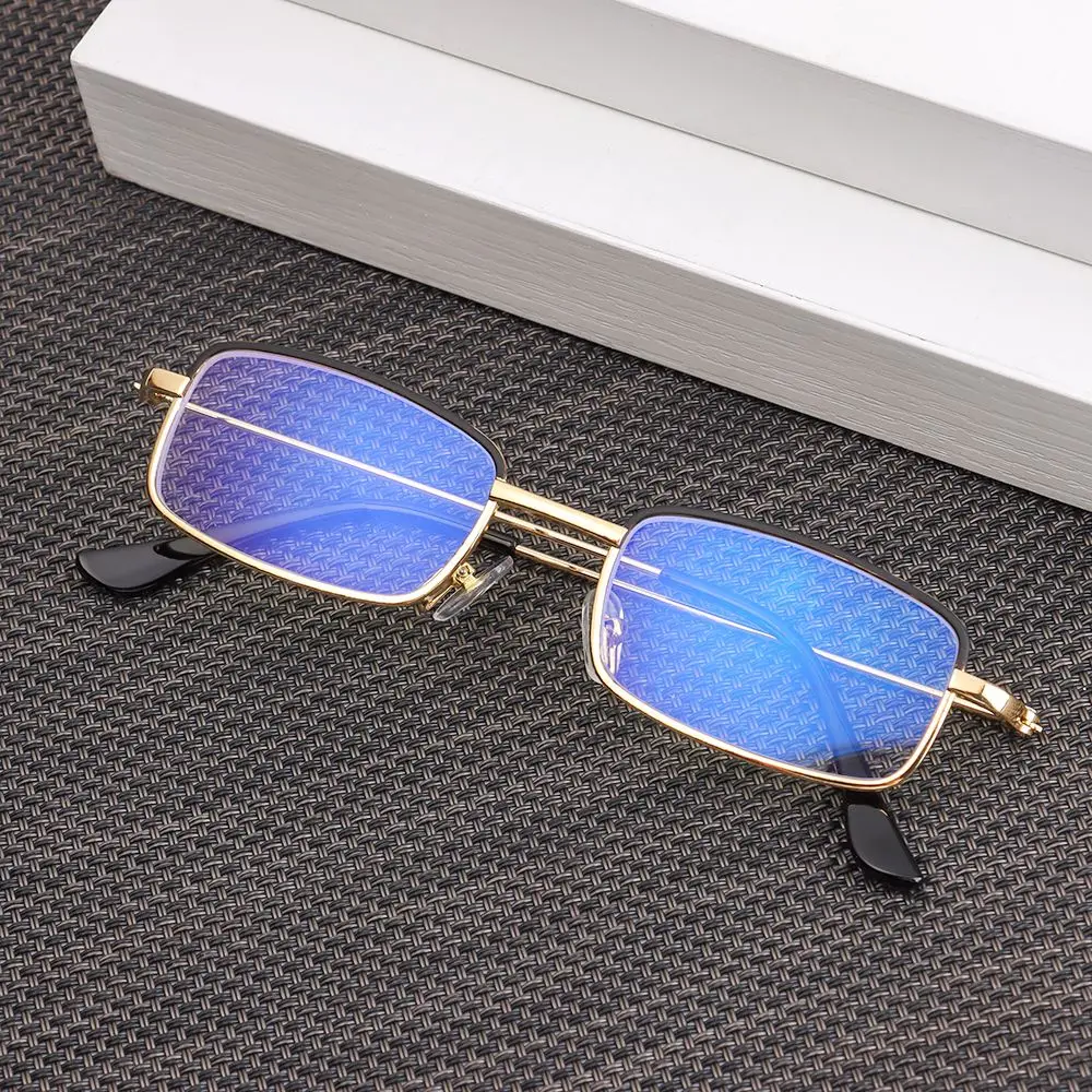 

Anti-Blue Light Business Reading Glasses Men Women Metal Full Frame Presbyopic Glasses Magnifying Eyewear +1.0~+4.0