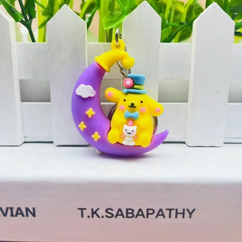 Креативный брелок с милой девушкой Луной и коричной картой Маленькая подвеска в