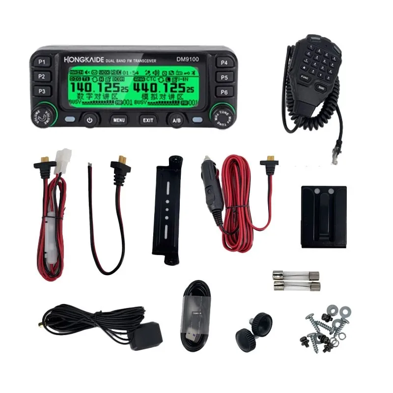 DM9100 рация транспортного средства 136-174 МГц/400-470 МГц DMR UHF/VHF Двухдиапазонный 25 Вт