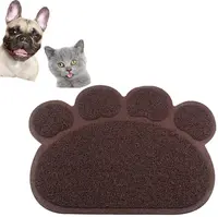 Cat Dish Bowl Food Water Feeding Placemat Non-Slip Cat Litter Trapping Mat Paw Shape for Cat Litter Boxes Pet Puppy Kitten