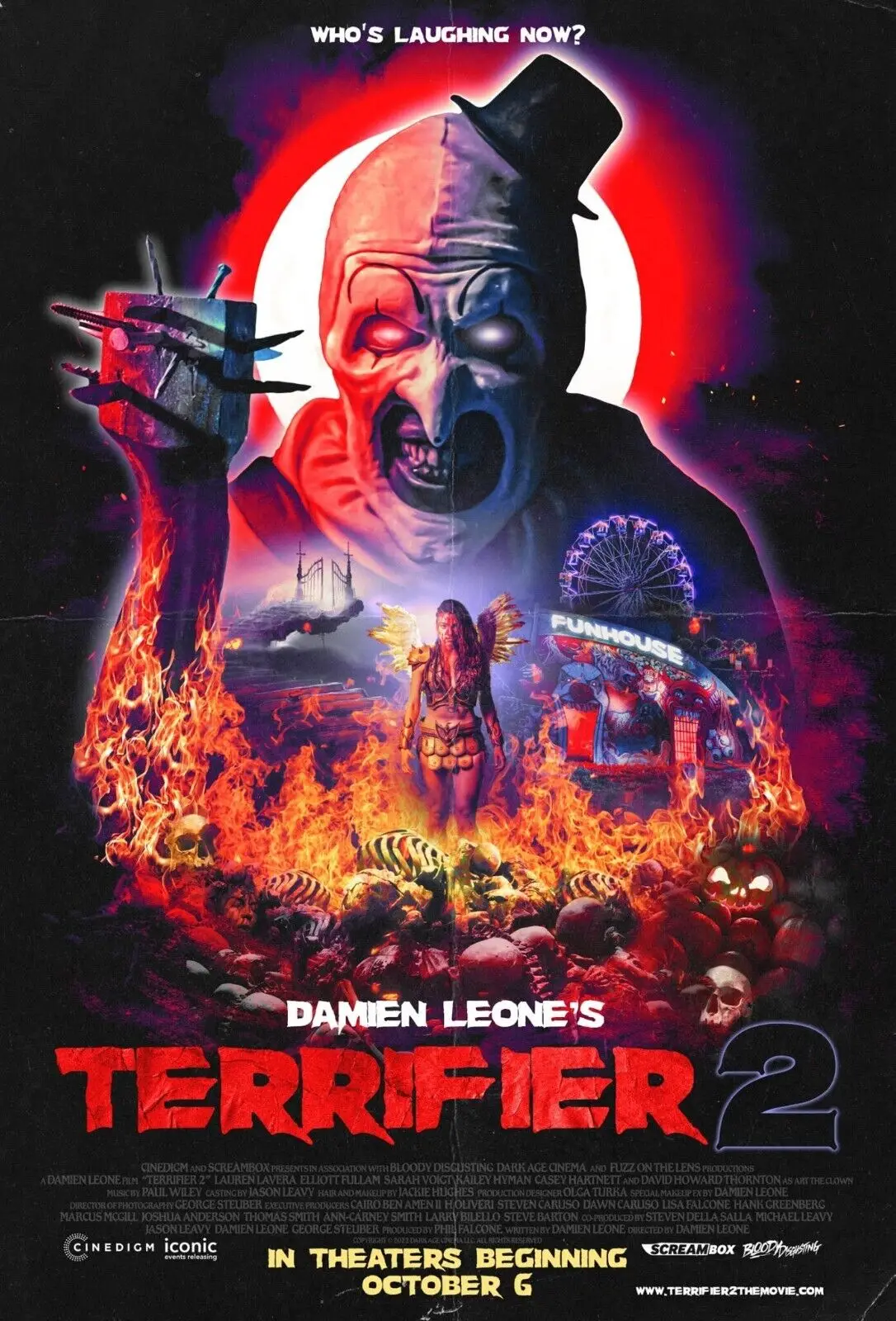 

Terrifier 2 Movie Art Print PVC Poster PP Glue Transparent Waterproof Tear-Off Ready To Paste