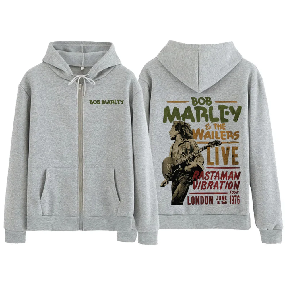 Толстовки на молнии Bob Marley One Love 2024 Wailers Live толстовка с капюшоном в стиле регги