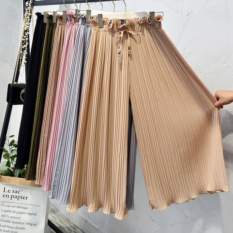 

Cheap wholesale 2023 spring summer autumn new fashion casual Popular long women Pants woman female OL wide leg pants Vy115