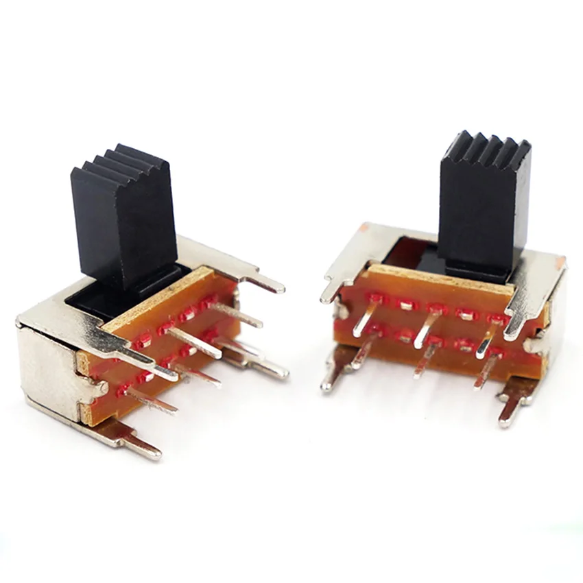 2-50 шт. SK-22H04 двухступенчатый переключатель наклона двухрядный 6-контактный горизонтальный ножной 2-ступенчатый усилитель мощности звука боковой скользящий выключатель питания