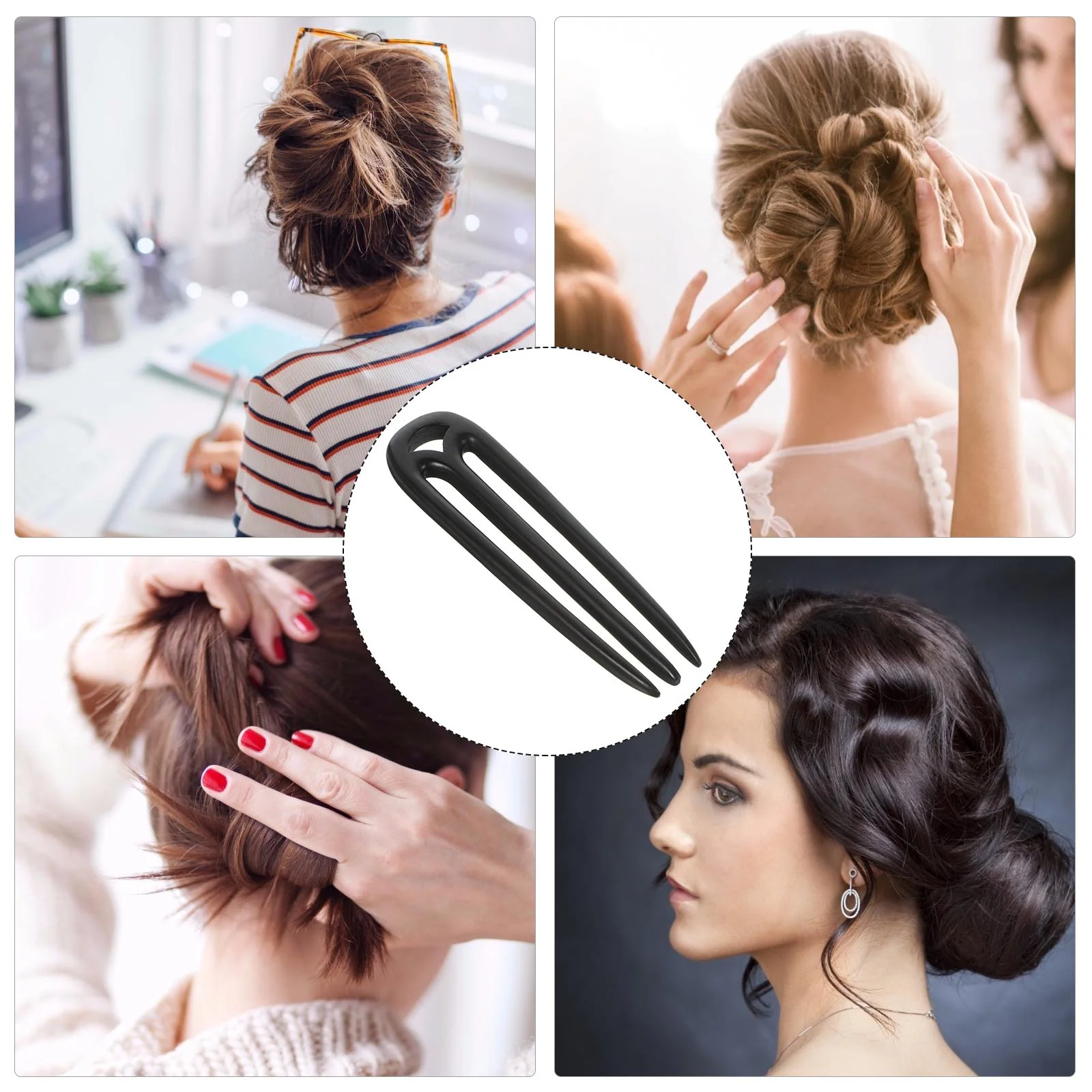 Шпилька для волос аксессуар вилка деревянная палочка винтажный держатель