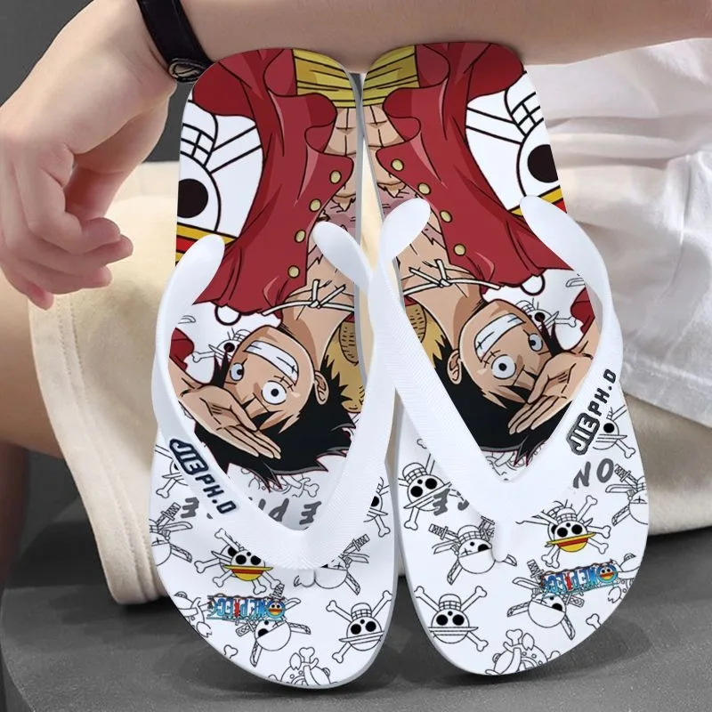 Новые цельные мультяшные шлепанцы Sauron Luffy для мужчин и женщин уличные