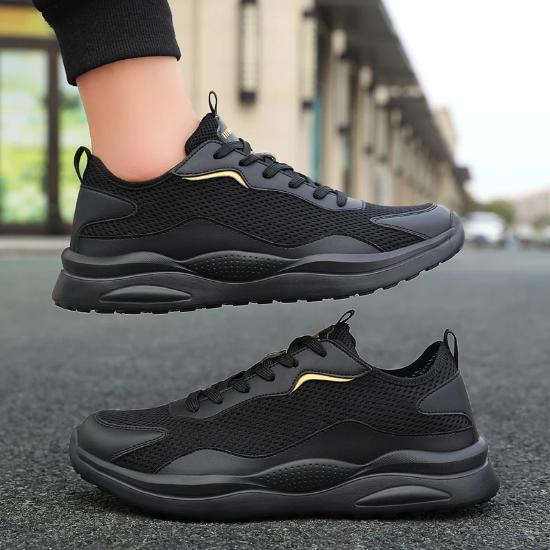 New Large Size 39-46 Ultra-light Men Shoes Mesh Breathable Summer Running Shoes for Men Non-slip Outdoor Walking Leisure Shoes