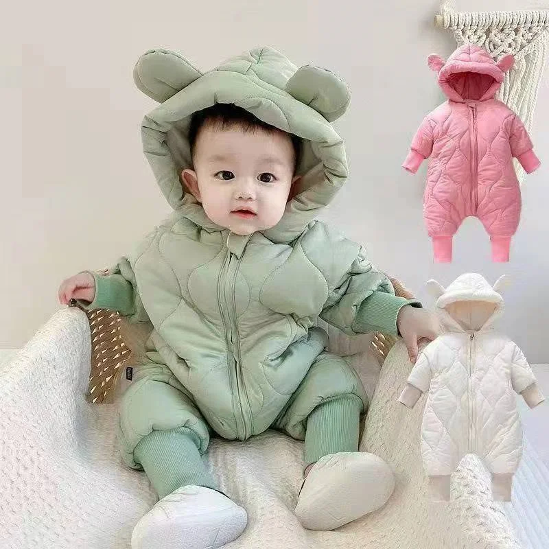 Infant Thick Velvet Onesie Clothing Winter Autumn Warm Rompers For Baby Girls Boys Jumpsuit Kids Overalls Newborn Down One Piece