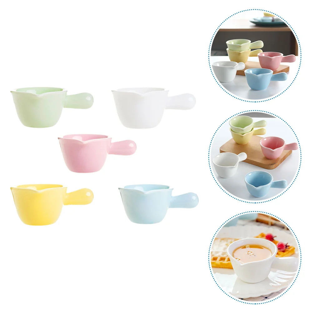 

Ceramic Bowl Sauce Pitcher Bowls Creamer Mini Soy Spout Dipping Porcelain Jug Cup Jugs Cream Appetizer Dish Dip Serving Handle