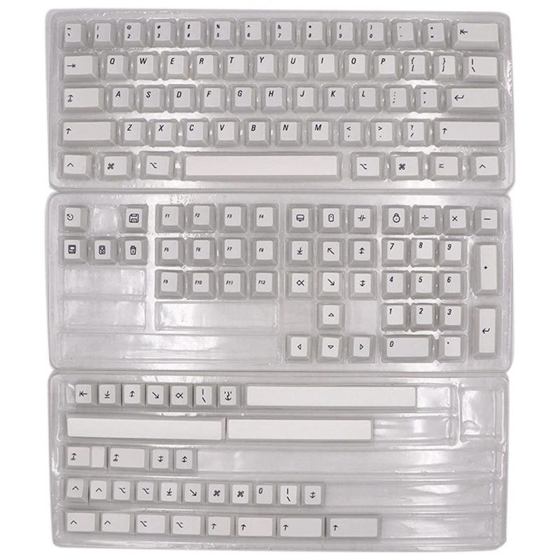 

Минималистичные белые колпачки для клавиш с 140 клавишами, колпачки для клавиш с красящей подкроваткой и профилем вишни для проводной механи...