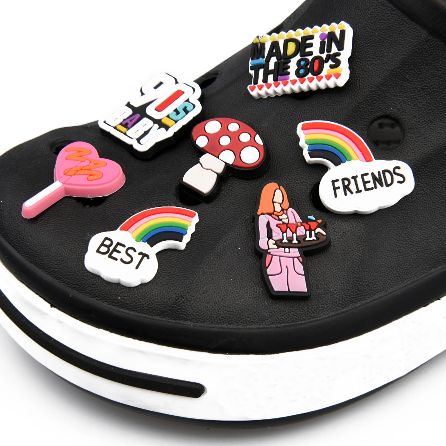 Mexican Women Croc Shoe Charms Jamaica Mexico Flag Shoe Decorations Burger Drink Snake Food Bracelet Accessories Best Friends