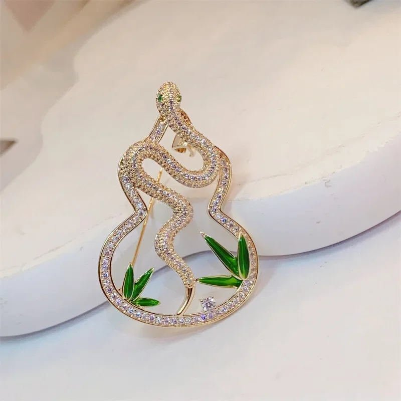 Винтажная женская нагрудная брошь в виде тыквы зодиака китайском стиле элитная с