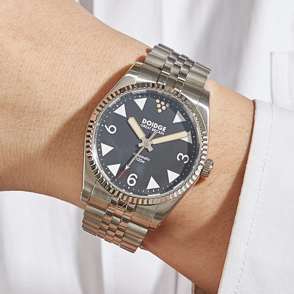 Мужские часы Miyota 9039 часовой швейцарский светящийся полностью стальной тонкий