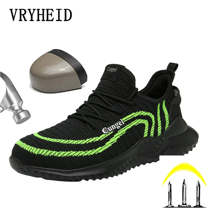 

Indestructible Work Safety Shoes Men Puncture-Proof Steel Toe Cap Security Sneakers Industrial & Construction Protective Boots