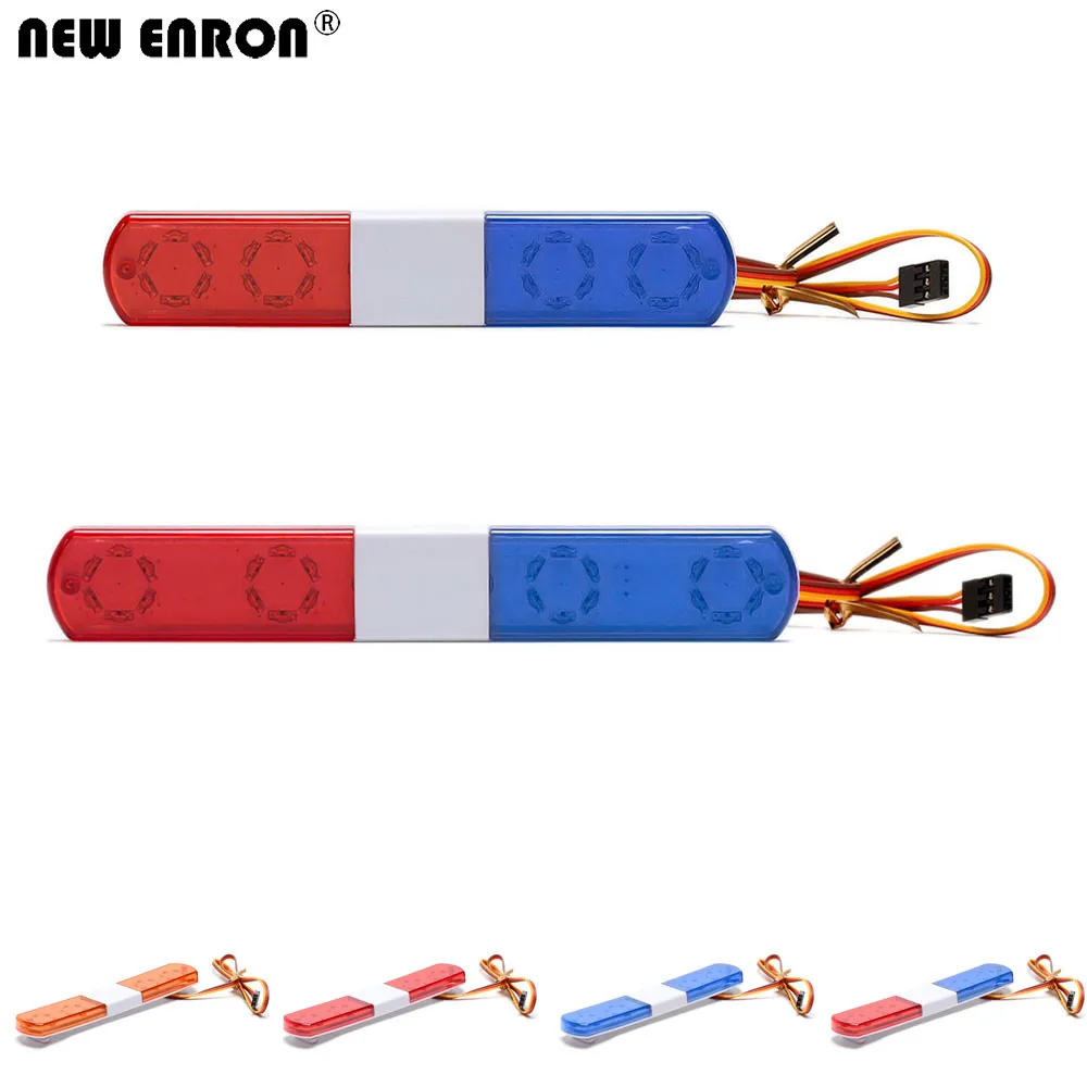 

NEW ENRON 115mm / 145mm Metal and Plastic 5 Modes Flash LED Light Bar 1Pcs FOR 1/14 1/10 RC Car Crawler Kyosho Traxxas Tamiya