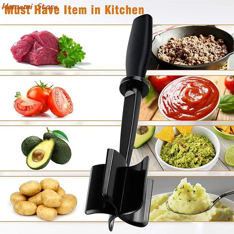 

Multifunctional Heat Resistant Meat Masher Nylon Hamburger Chopper Ground Meat Chopper Utensil Non Stick Cookware Tool