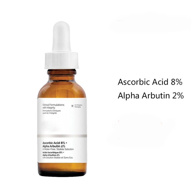 

Ascorbic Acid 8% + Alpha Arbutin 2% 30ml Whitening Serum Anti-Aging Bleaching Lighten Pigmentation Original Skin Care