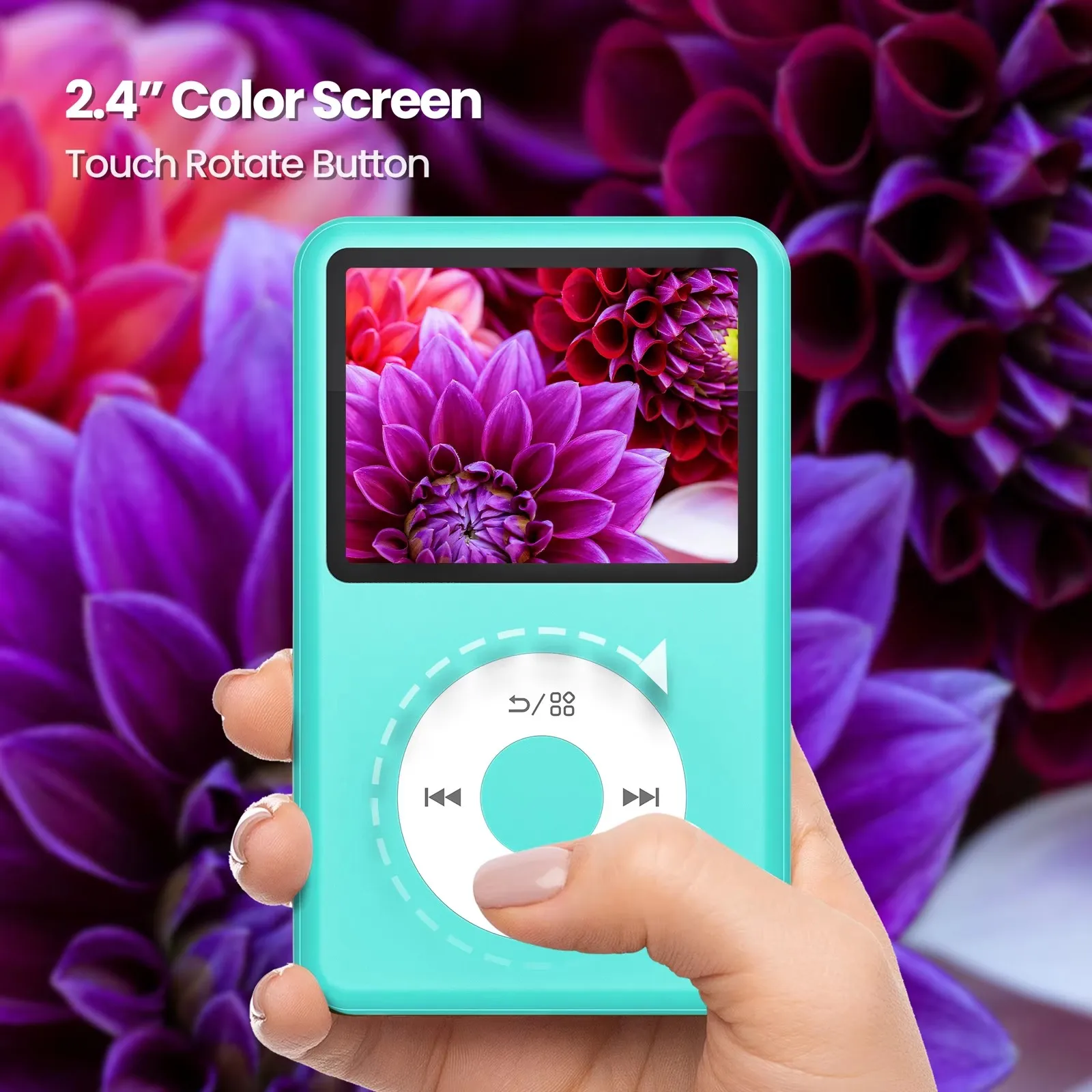 MP3-плеер с Bluetooth 4.2, Hi-Fi звуком без потерь, аккумулятором 1250 мАч, 2,4-дюймовым экраном, поддержкой видео, FM-радио, электронных книг и аудиокниг (art.: 3920db3cec0dc) - 3920db3cec0dc