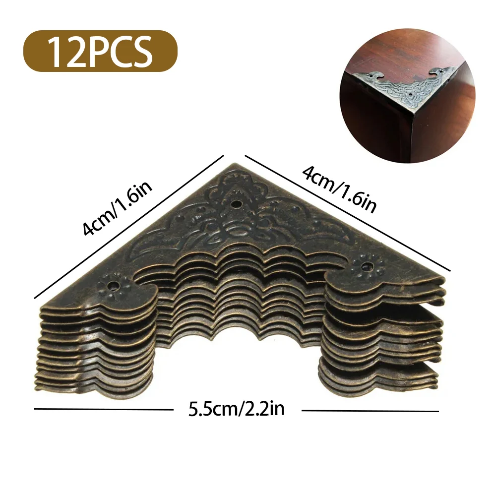 12 шт./набор латунные Защитные уголки под старину