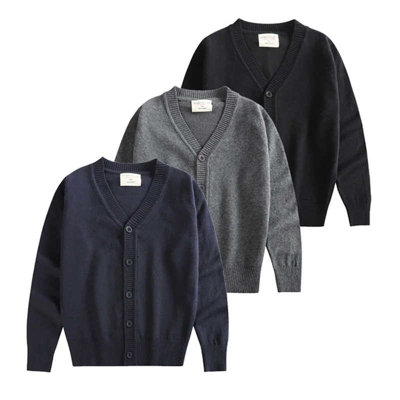 

Детский однотонный Кардиган с длинным рукавом, на весну/осень