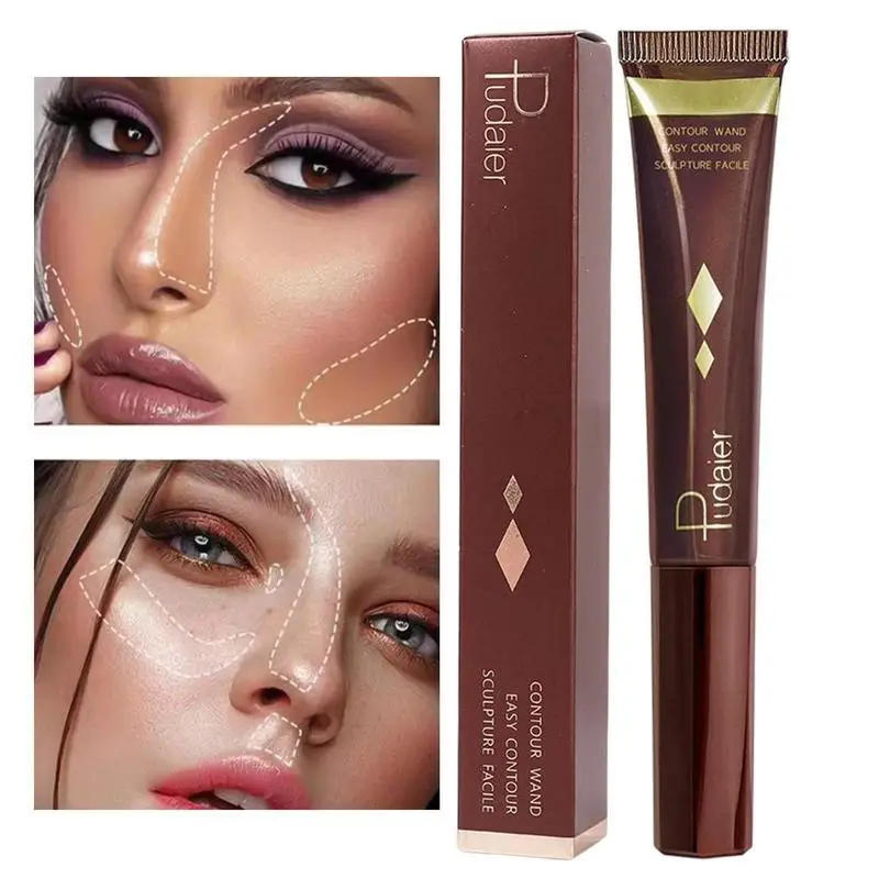 

Liquid Contour With Cushion Applicator Smooth Creamy Face Concealer Waterproof Moisturizing Bronzer Blush Highlighter Makeup