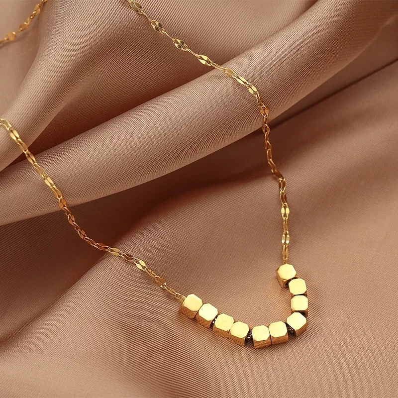 

New Korean Tyle Necklace Women's Clavicle Chain Does Not Fade Jewelry Women's Necklace Jewelry Stainless Steel