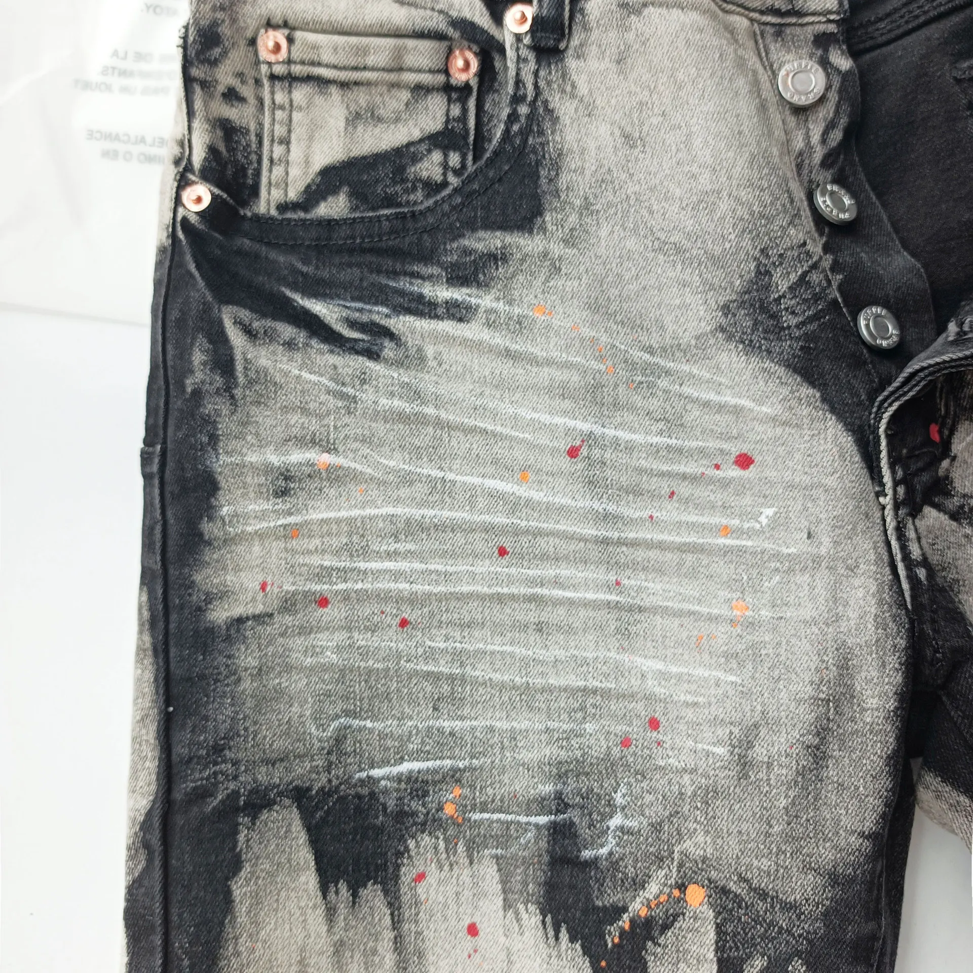 Новинка модные эластичные джинсовые брюки с оборками асимметричные