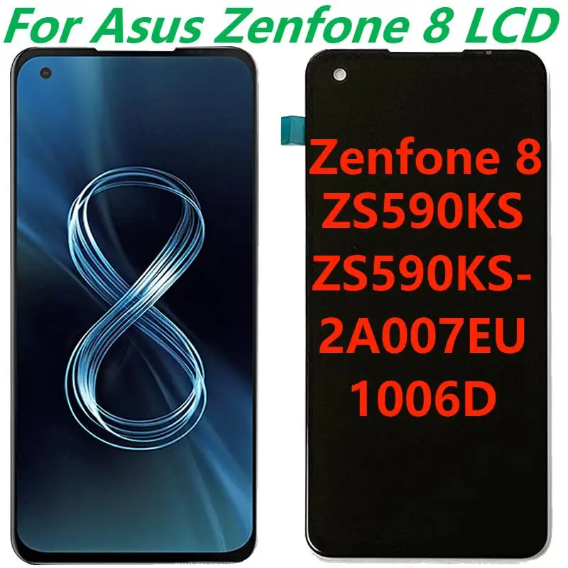 5 9 &quotоригинальный для ASUS Zenfone 8 ЖК-дисплей с рамкой ZS590KS-2A007EU I006D сенсорный экран