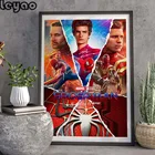 Алмазная мозаика Человек-паук, картина сделай сам по мотивам фильмов Марвел, Человек-паук, Настенная картина, Декор для дома