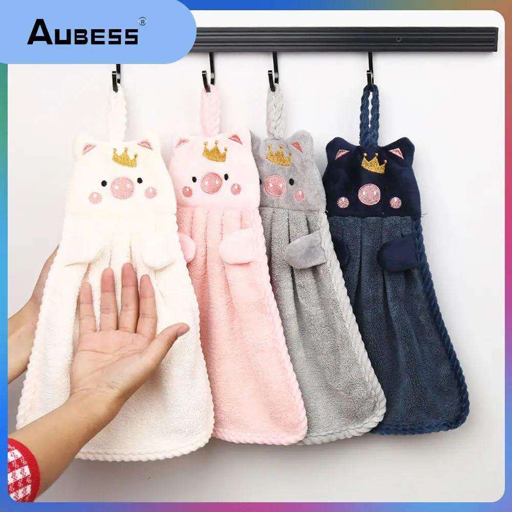 

Unique And Cute Cartoon Character Design Super Absorbent Hand Towel Neatly Wired Quick Drying Multi Scene Use Cute Design Towels