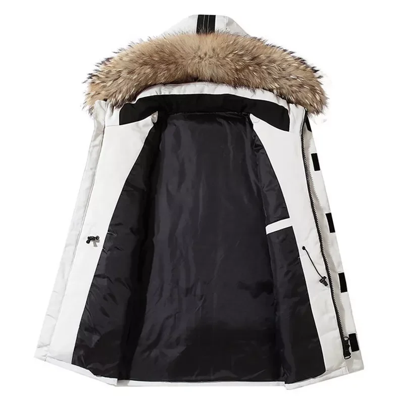 2022New Degree Winter Parkas Jacket Men White Duck Down Parkas Windbreaker Waterproof Hooded Thicken Warm Down Jackets Overcoat